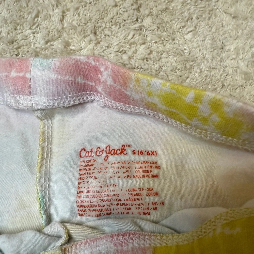 Cat and Jack Size 6 Colorful Tie-Dye Capris